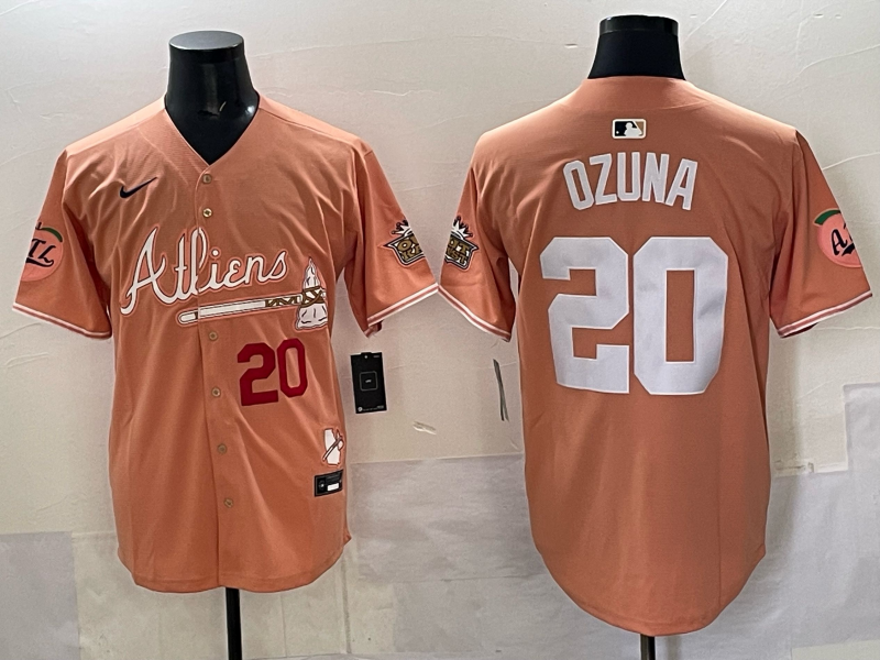 Men Atlanta Braves 20 Ozuna orange 2025 Nike MLB Jersey style 11